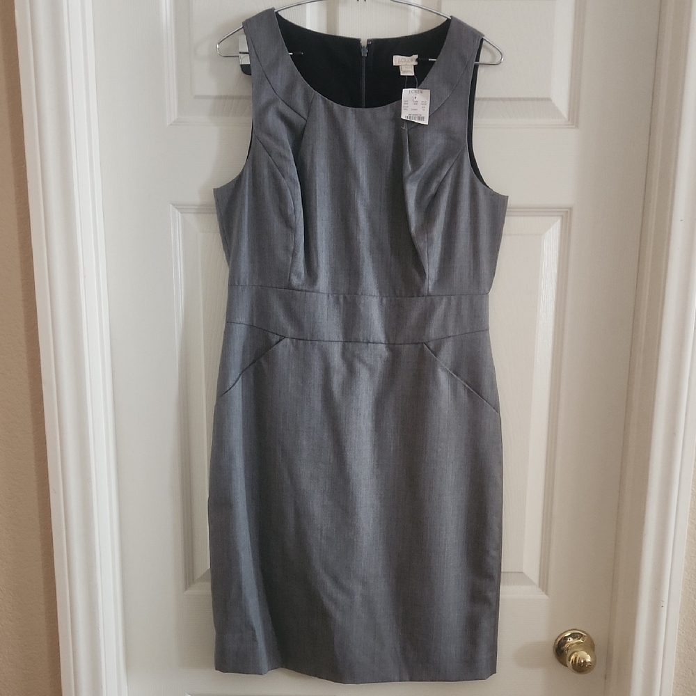 J. Crew Factory Elegant Gray Midi Dress